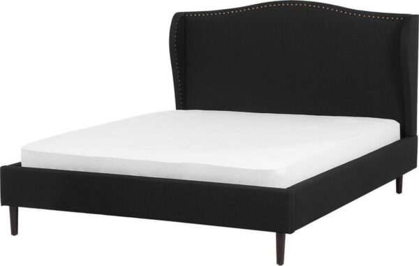 Beliani COLMAR - Slatted Bed - Zwart - Polyester (4260624115573)