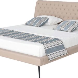 Beliani ESSONNE - Slatted Bed - Beige - Kunstleer (4251682240321)