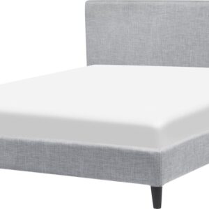 Beliani FITOU - Slatted Bed - Grijs - Polyester (4260602375470)