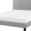 Beliani POITIERS - Slatted Bed - Grijs - Polyester (4251682257763)
