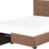 Beliani ROCHELLE - Bed with Storage - Bruin - Polyester (4251682289818)