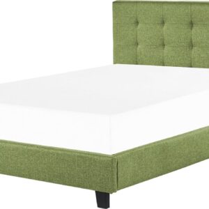 Beliani ROCHELLE - Slatted Bed - Groen - Polyester (4251682289863)