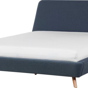Beliani VIENNE - Slatted Bed - Blauw - Polyester (4260580922222)