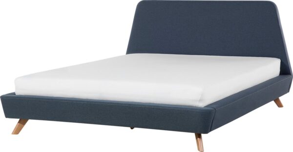 Beliani VIENNE - Slatted Bed - Blauw - Polyester (4260580922222)