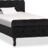 Prolenta Premium - Bedframe fluweel zwart 90x200 cm (9505196818565)