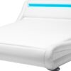 Beliani AVIGNON - Bed with LED - Wit - Kunstleer (4260586352153)