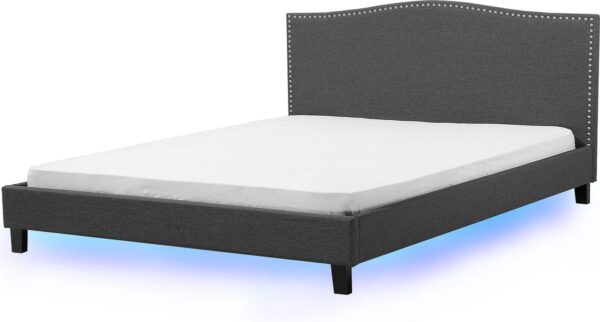 MONTPELLIER - Bed LED - Grijs/Meerkleurig - 180 x 200 cm - Polyester (4260624114552)