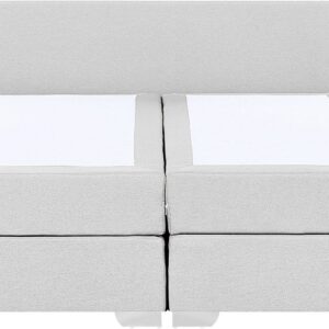 PRESIDENT - Boxspring - Lichtgrijs - 160 x 200 cm - Polyester (4260580931156)