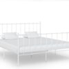 The Living Store Bedframe metaal wit 160x200 cm - Bed (8721031115526)