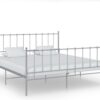 The Living Store Bedframe - tweepersoons - metaal - grijs - 206 x 145 x 99 cm - geschikt voor 140 x 200 cm matras - montage vereist (8721031062820)