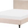FITOU - Tweepersoonsbed - Beige - 140 x 200 cm - Polyester (4255664836045)