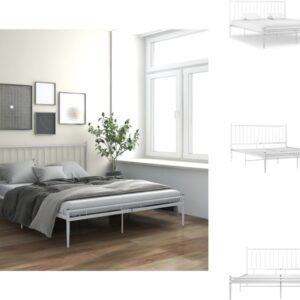 vidaXL Bedframe - Comfortabel - Tweepersoonsbed - Afmeting- 208x186x97.5 cm - Ken- Stevig - duurzaam - Geschikt voor matras 180x200 cm - Montage vereist - Bed (8721032667437)