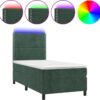 vidaXL-Boxspring-met-matras-en-LED-fluweel-donkergroen-90x200-cm (8720287395683)