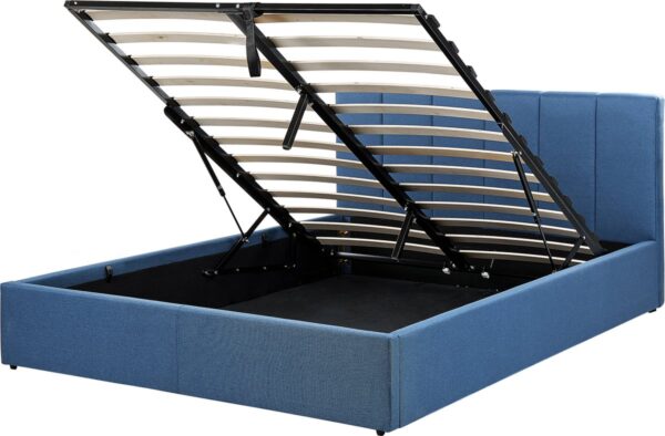 DREUX - Bed met opbergruimte - Zwart - 140 x 200 cm - Polyester (4255664825049)