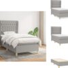 vidaXL Boxspringbed - Pocketvering - 90 x 200 cm - Luxe slaapcomfort - Bed (8721032770823)