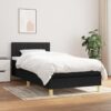 The Living Store Boxspringbed - Comfort - Bed - 203 x 90 x 78/88 cm - Zwart stof (100% polyester) - Pocketvering matras - Middelharde ondersteuning - Huidvriendelijk topmatras (8720679940705)