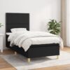 The Living Store Boxspringbed - naam - Bed - 203 x 90 x 118/128 cm - Zwart (8721031096788)