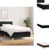 vidaXL Boxspringbed - Comfort - Bed - 203 x 90 x 78/88 cm - Zwart stof (100% polyester) - Pocketvering matras - Middelharde ondersteuning - Huidvriendelijk topmatras - Bed (8721032654550)